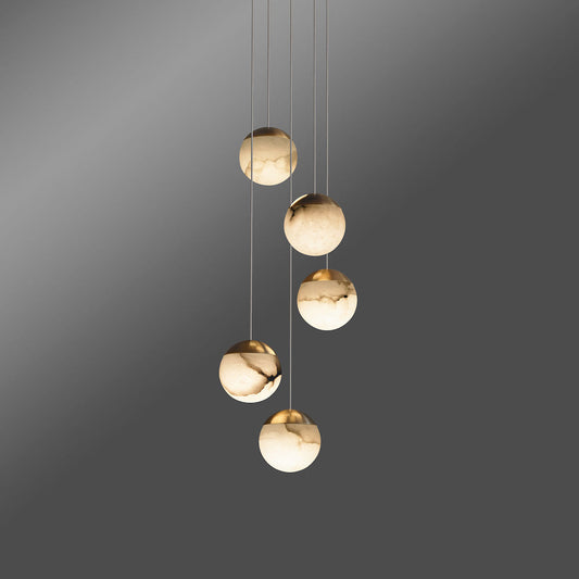 Calli Alabaster Chandelier 5 Lights
