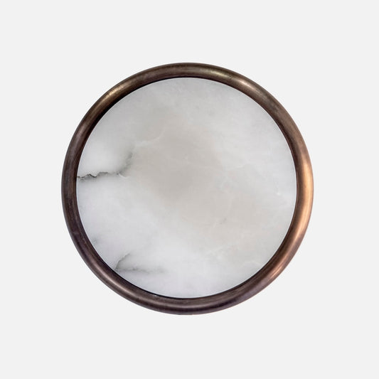 Moon alabaster wall sconce