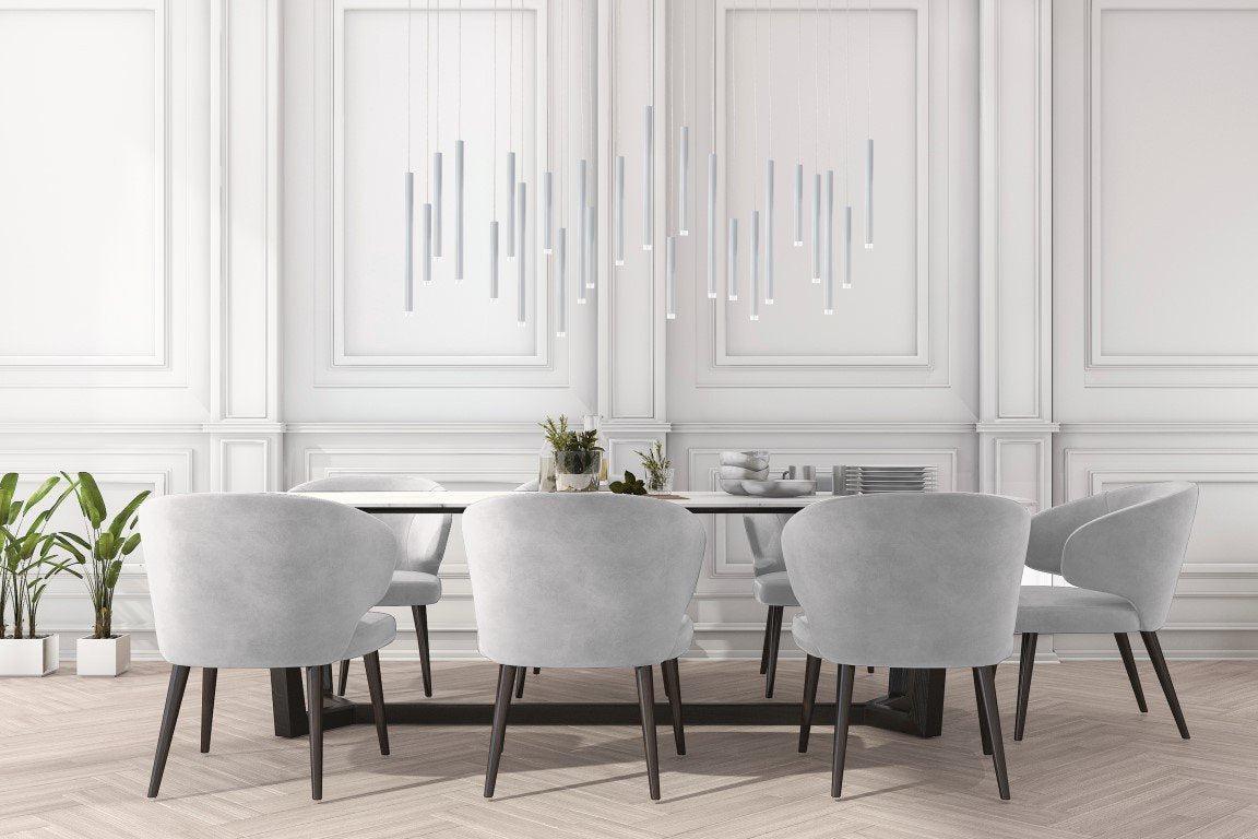 Bellini Rectangular Tubular Pendant Light Chandelier - Merlin Lamps