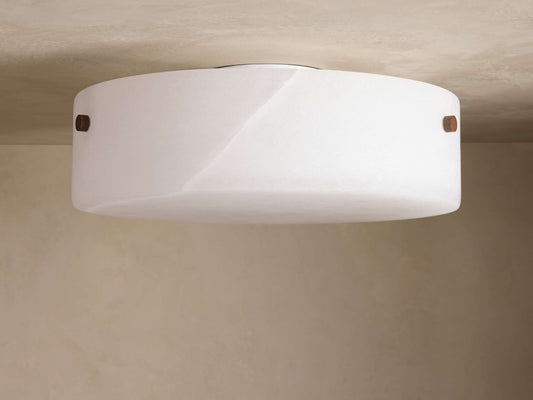 Chayla Alabaster Stone Flushmount 16" W