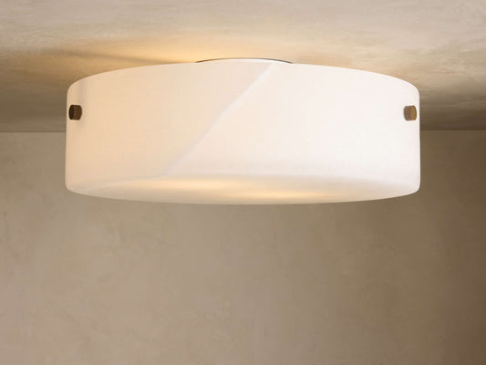 Chayla Alabaster Stone Flushmount 16" W