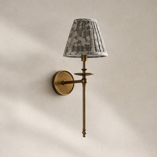 Traditional Bronze Fabric Single Wall Sconce