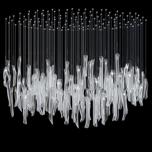 Linear Tube Cluster Chandelier