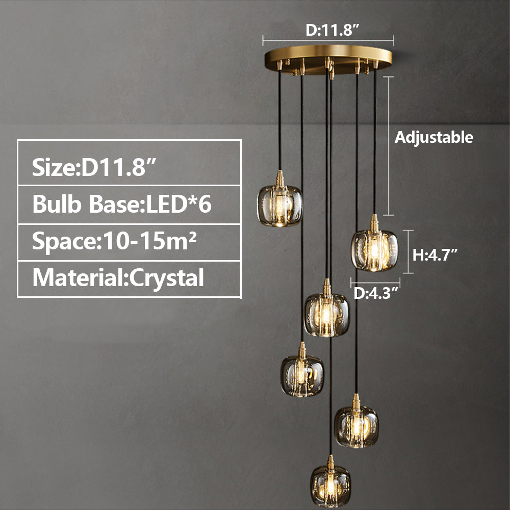 Lamer Lighting Grand Cascade Glass Orb Chandelier - Background Shot