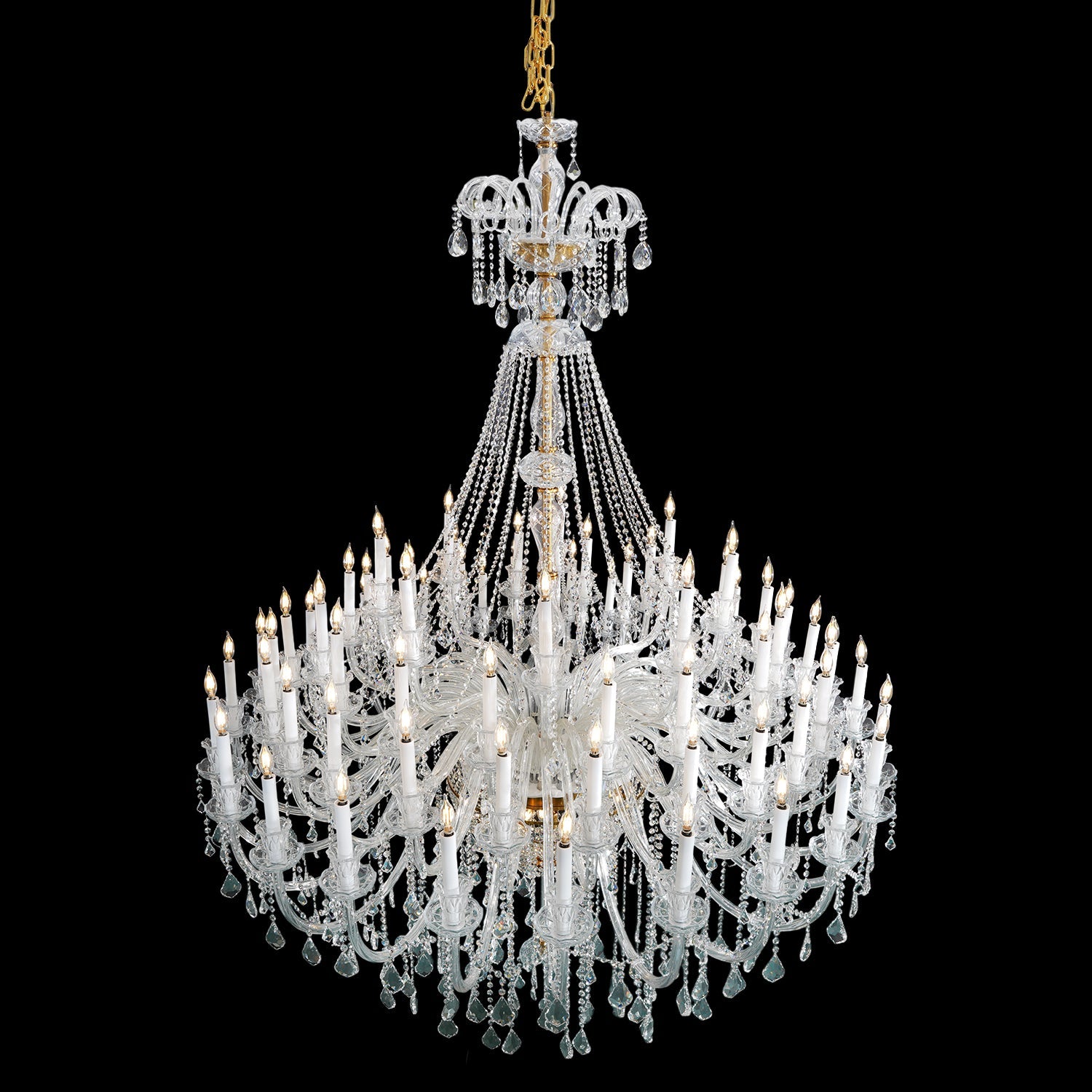 Lamer Lighting Grand Italianate Crystal Candle Chandelier - Background Shot