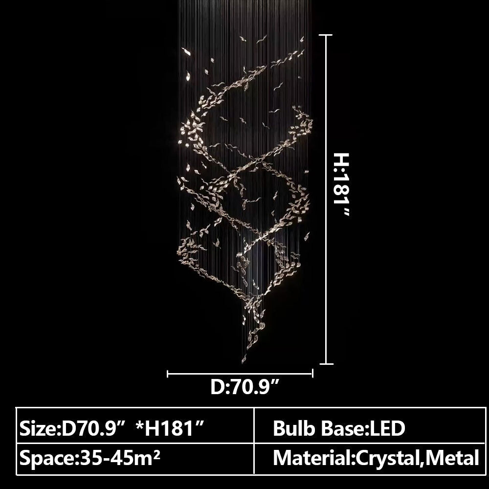 Lamer Lighting Grand Lumina Double Spiral Crystal Chandelier - Background Shot