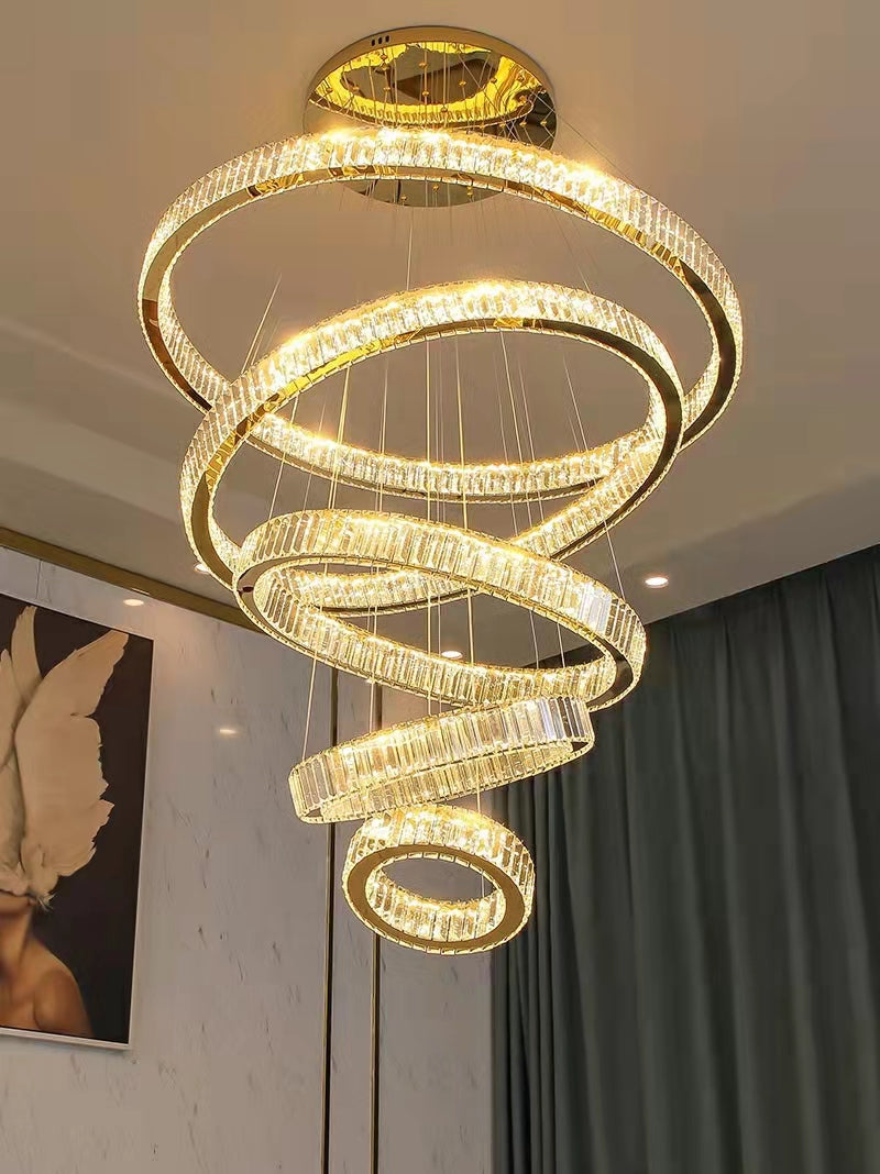 Lamer Lighting Radiant Aura Round LED Chandelier - Background Shot