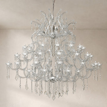 75″ wide chrome maria chandelier