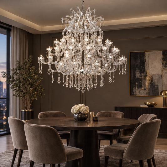 75″ wide chrome maria chandelier