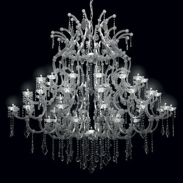 75″ wide chrome maria chandelier