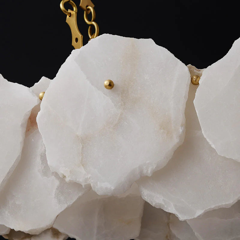 Lamer Lighting Aura Alabaster Linear Chandelier - Background Shot