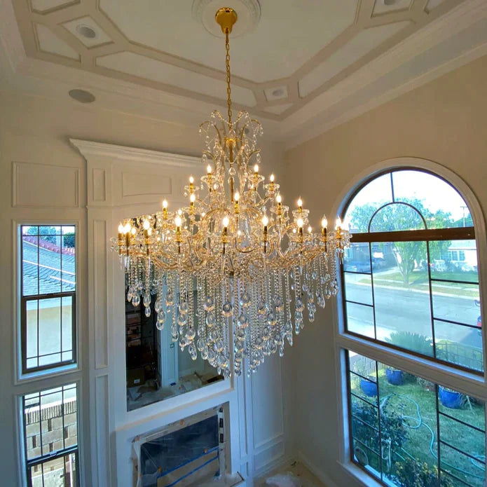 Lamer Lighting Grand Lumina 44-Light Crystal Chandelier - American ballroom or formal entertaining space