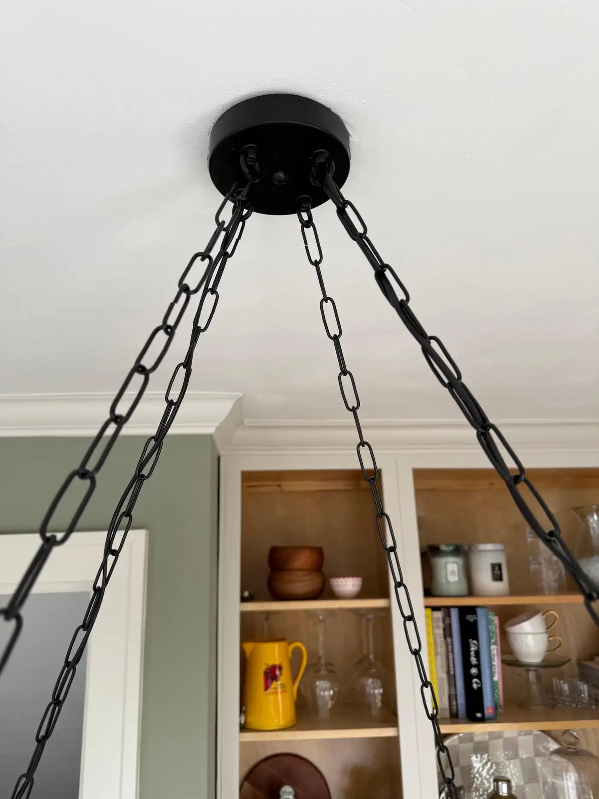 Enormous 36 Ø Flush Mount / Pendant with Stunning Full Moon-Like Alabaster Shade