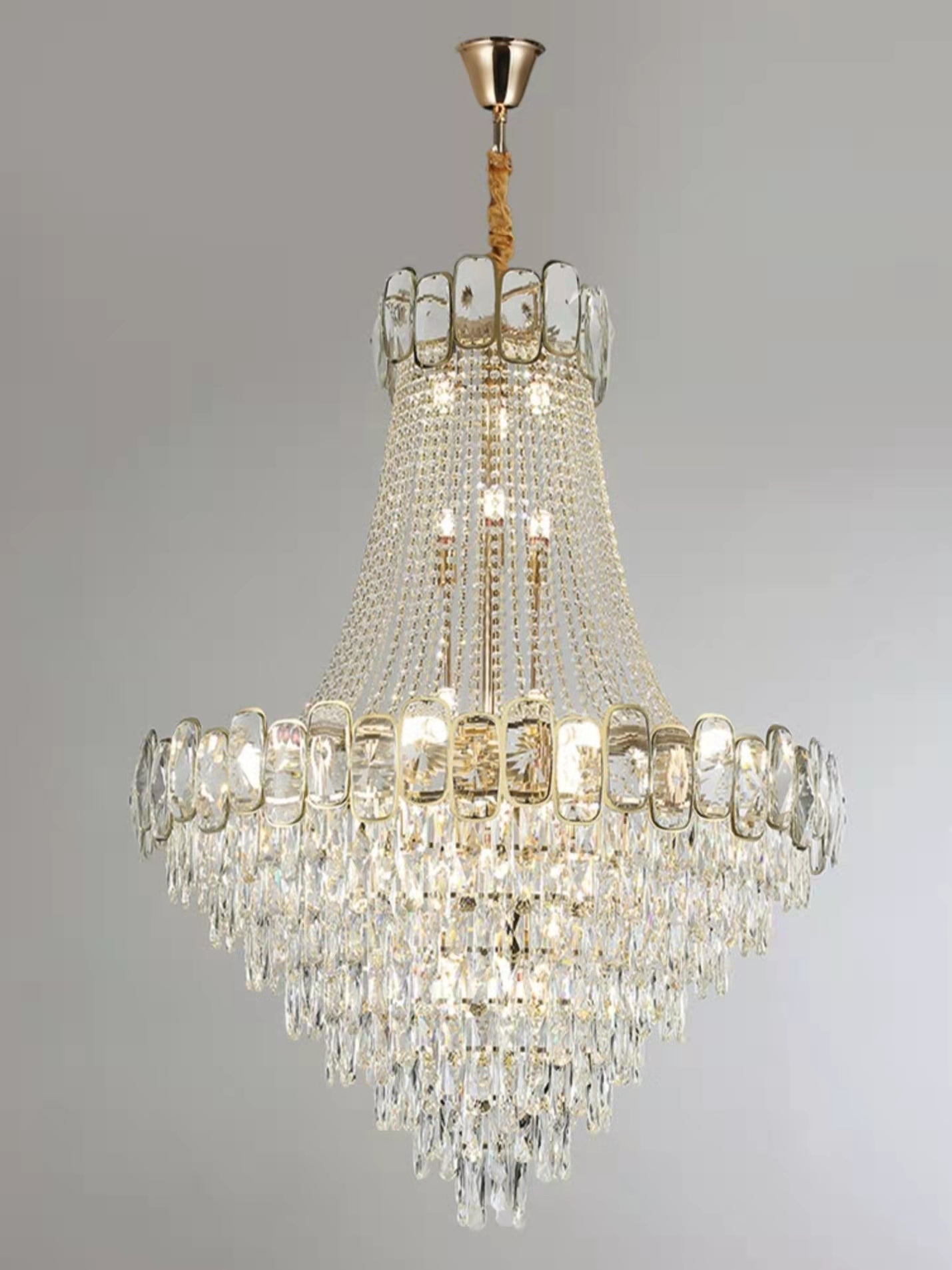 Lamer Lighting Grand Radiance Round K9 Crystal Chandelier - Background Shot