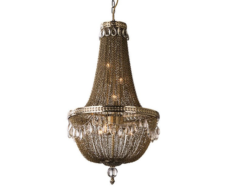 Lamer Lighting Grand Lumina Metal Art Crystal Chandelier - Background Shot