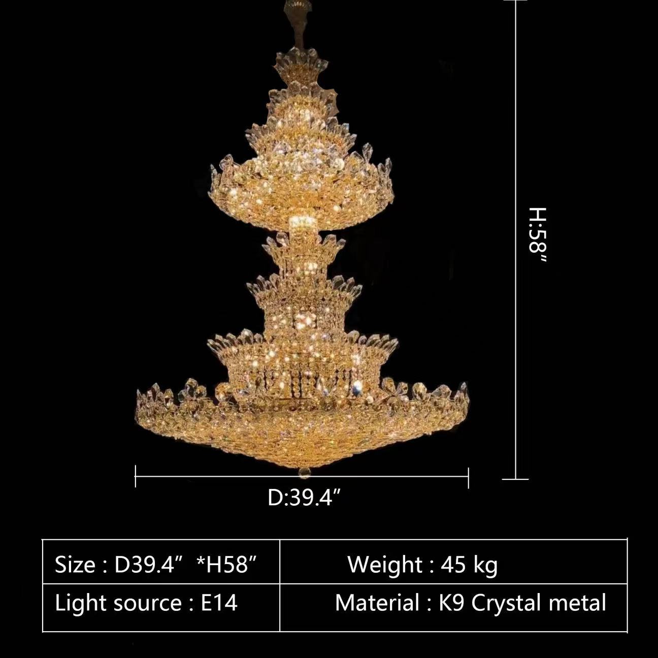 Lamer Lighting Opulent Grandeur Empire Crystal Chandelier - Background Shot