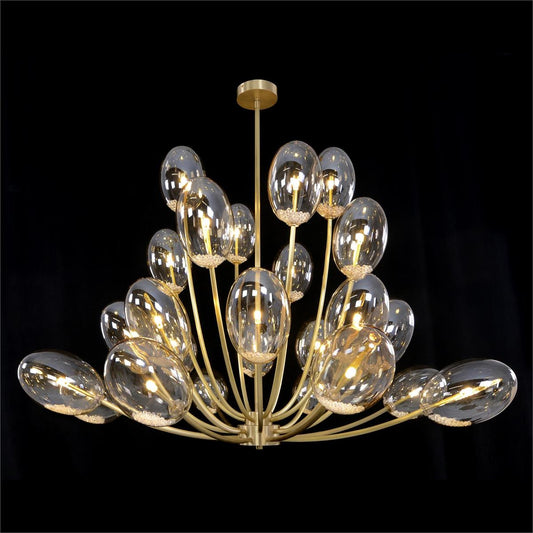 Echo: Glass Globe Twenty-Four-Light Chandelier - Merlin Lamps