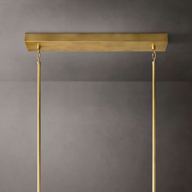 Aka Wine-glass Rectangular Chandelier 54" - lamerlighting