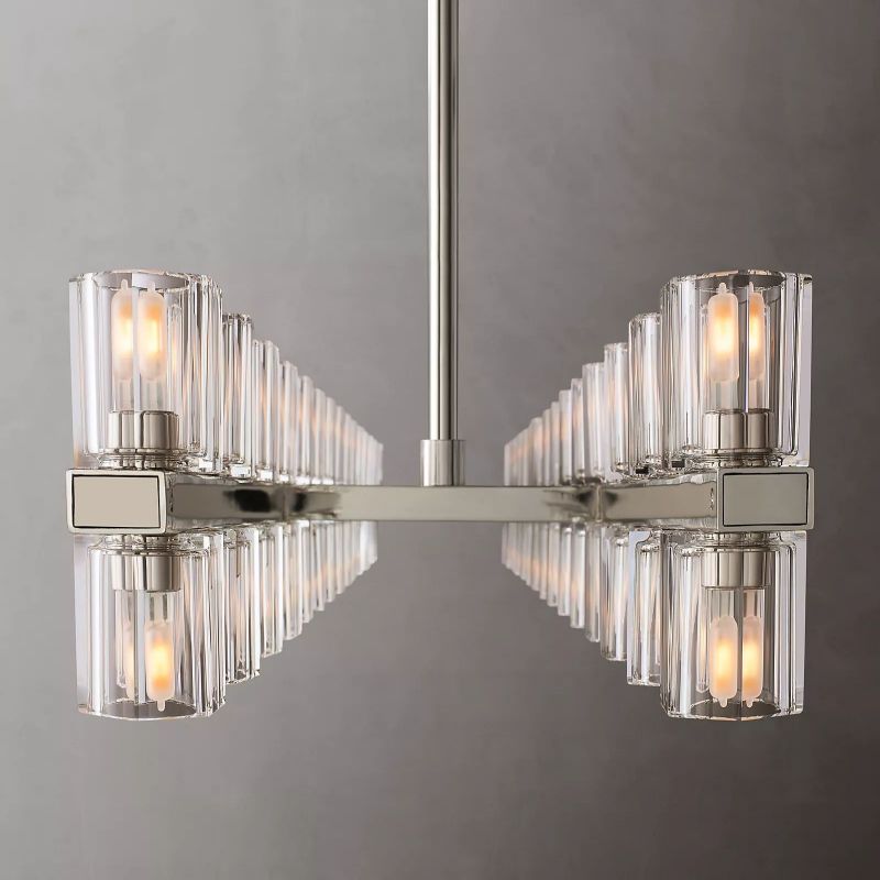 Aka Wine-glass Rectangular Chandelier 54" - lamerlighting