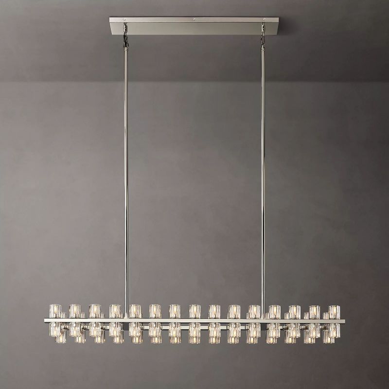 Aka Wine-glass Rectangular Chandelier 54" - lamerlighting