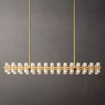 Aka Wine-glass Rectangular Chandelier 54" - lamerlighting