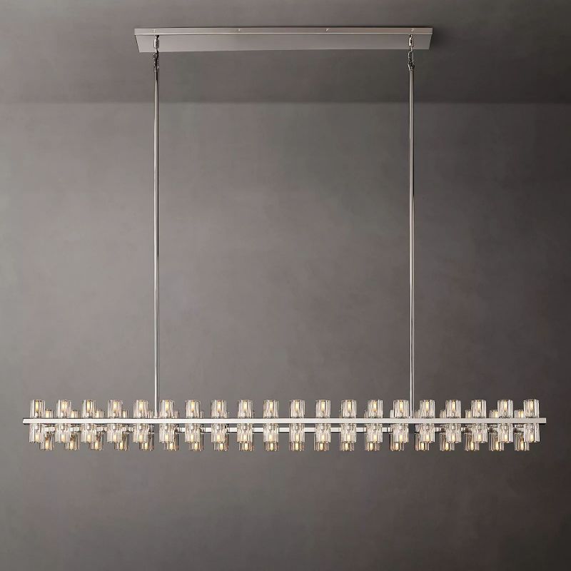 Aka Wine-glass Rectangular Chandelier 72" - lamerlighting