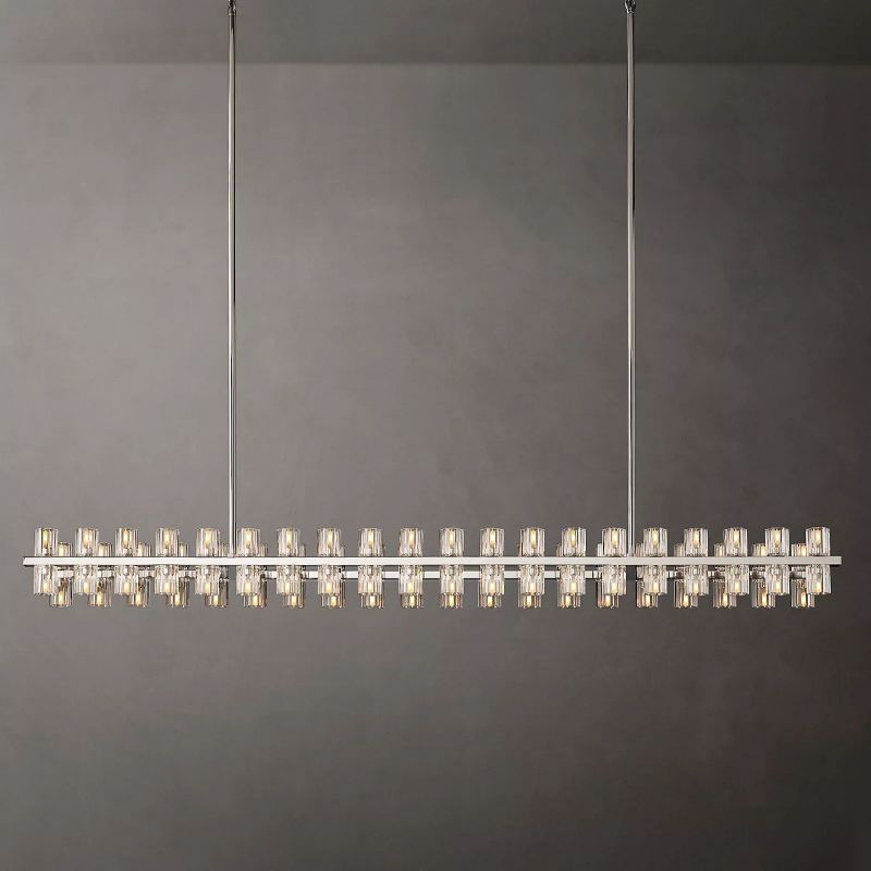 Aka Wine-glass Rectangular Chandelier 72" - lamerlighting