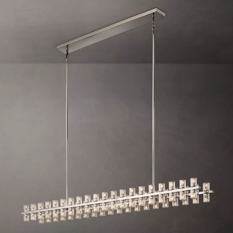 Aka Wine-glass Rectangular Chandelier 72" - lamerlighting