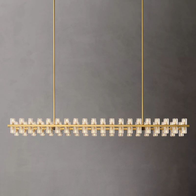 Aka Wine-glass Rectangular Chandelier 72" - lamerlighting