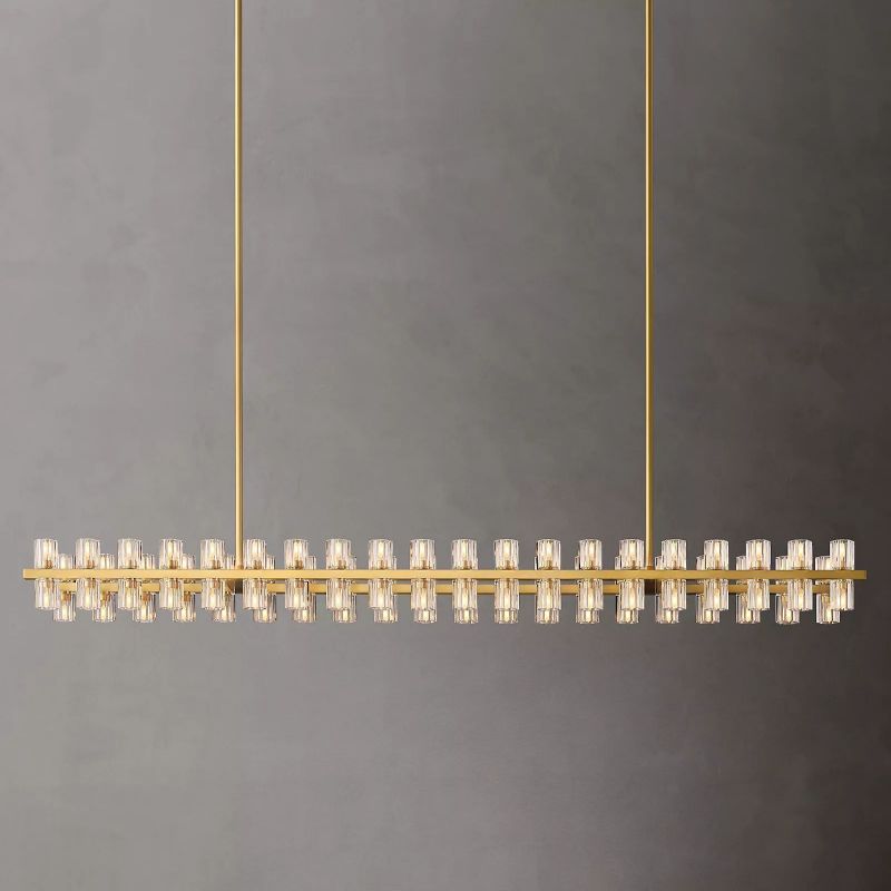 Aka Wine-glass Rectangular Chandelier 72" - lamerlighting