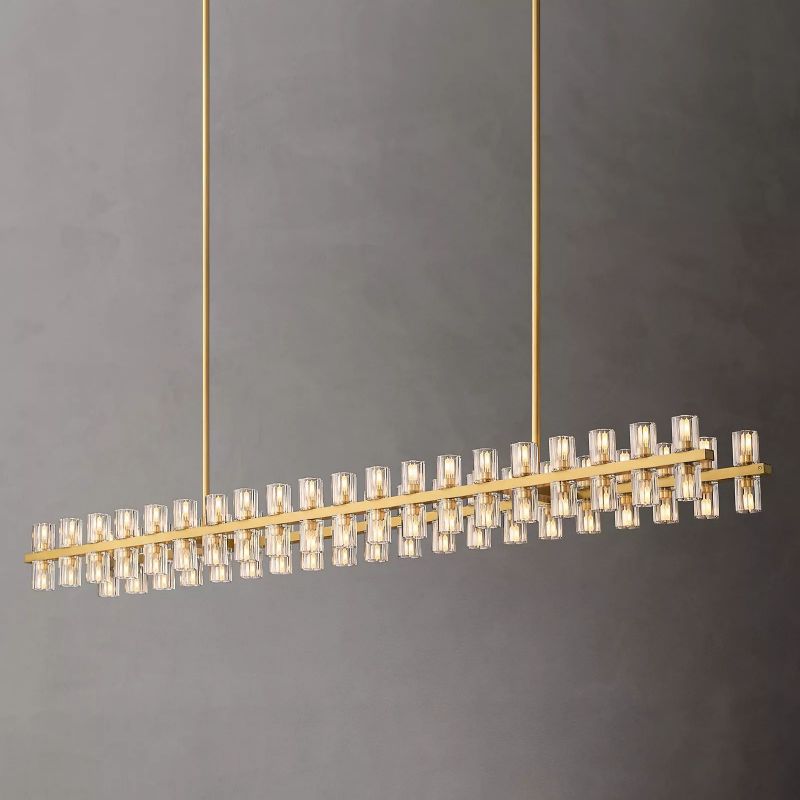 Aka Wine-glass Rectangular Chandelier 72" - lamerlighting
