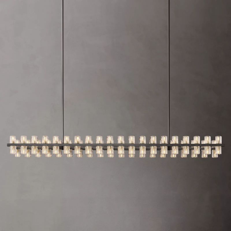 Aka Wine-glass Rectangular Chandelier 72" - lamerlighting