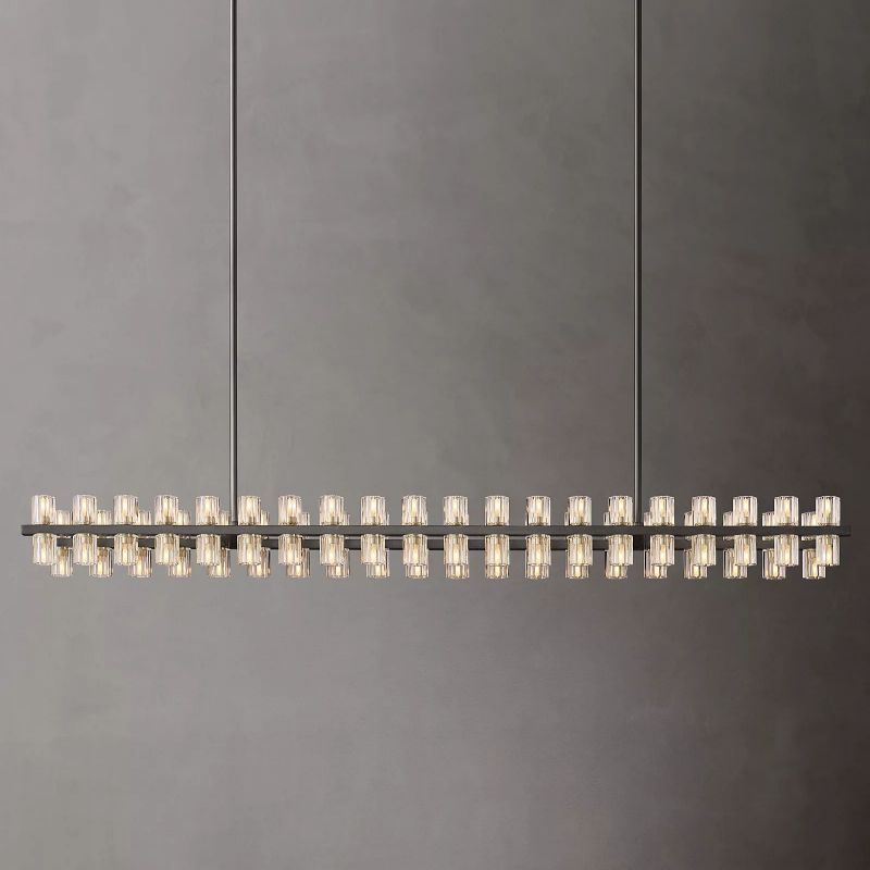 Aka Wine-glass Rectangular Chandelier 72" - lamerlighting