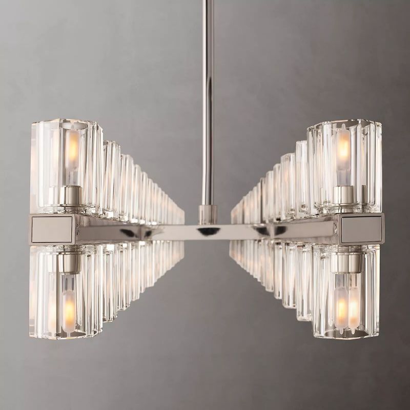 Aka Wine-glass Rectangular Chandelier 72" - lamerlighting