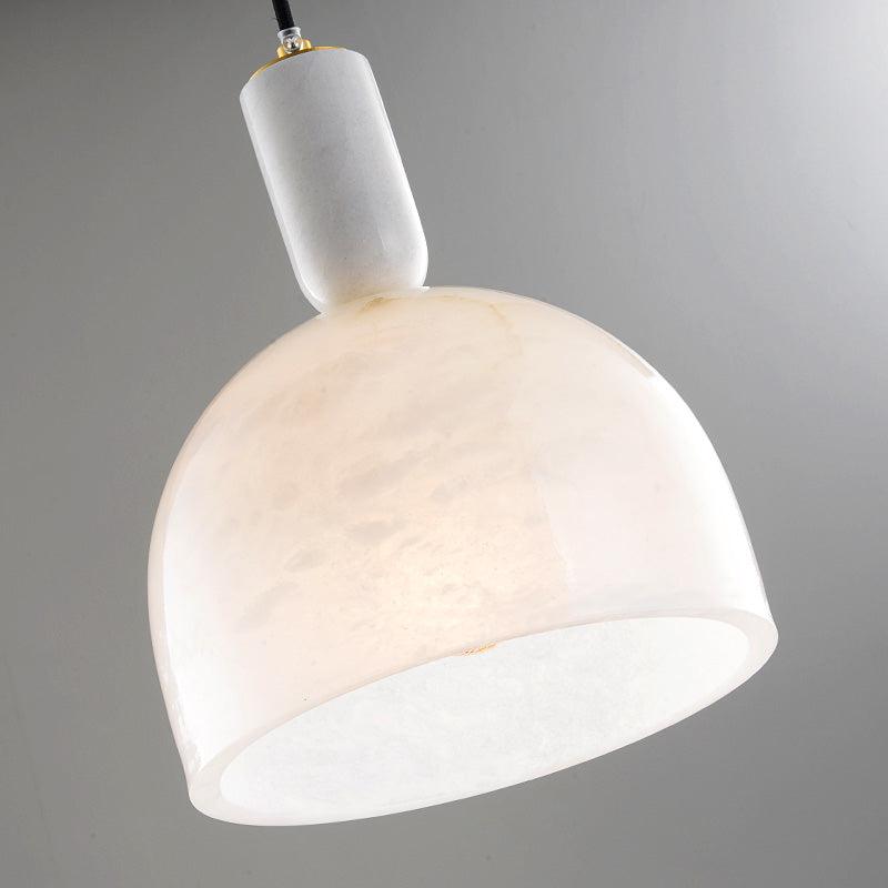 Lamer Lighting Sculpted Alabaster Teardrop Pendant - Background Shot