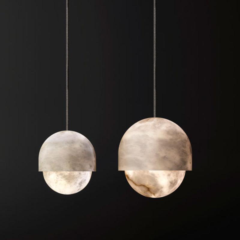 Lamer Lighting Veridian Alabaster Small Pendant Light - Background Shot