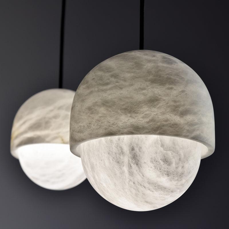 Lamer Lighting Veridian Alabaster Small Pendant Light - Background Shot