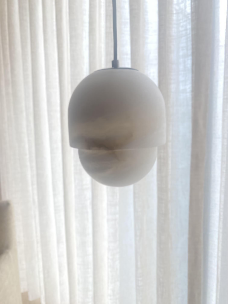 Lamer Lighting Veridian Alabaster Small Pendant Light - Background Shot
