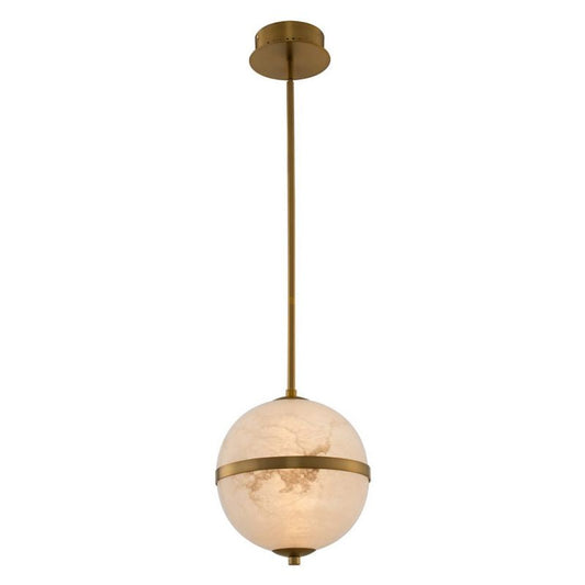 Lamer Lighting Sculptural Alabaster LED Pendant - modern American kitchen