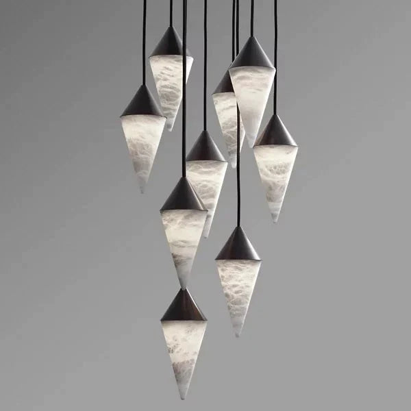 Lamer Lighting Alabaster Cone Pendant Light - Background Shot