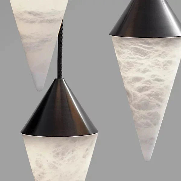 Lamer Lighting Alabaster Cone Pendant Light - Background Shot