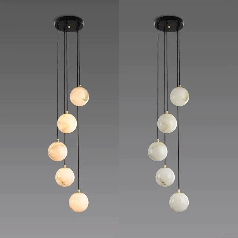 Lamer Lighting Luminous Alabaster Wavy Chandelier - Background Shot