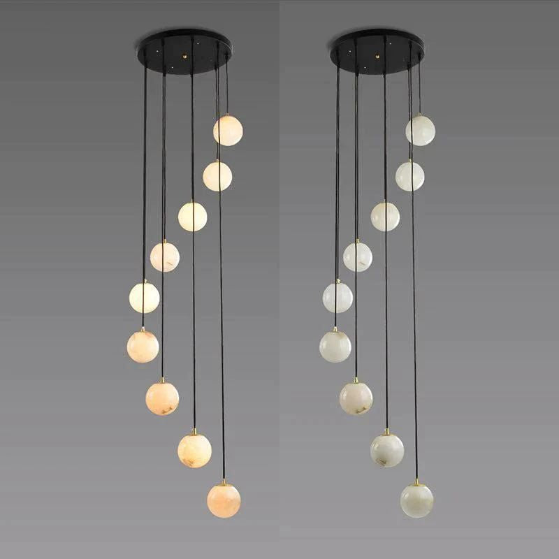 Lamer Lighting Luminous Alabaster Wavy Chandelier - Background Shot