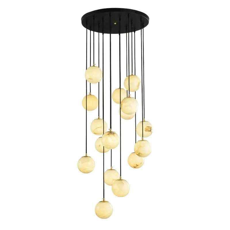 Lamer Lighting Luminous Alabaster Wavy Chandelier - Background Shot