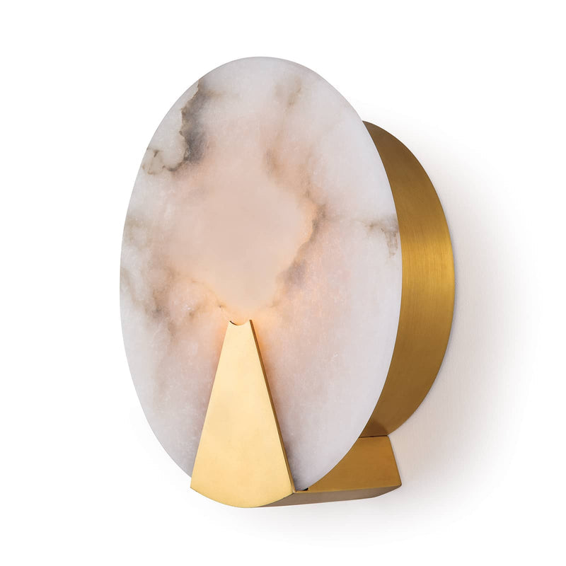Lamer Lighting Veridian Alabaster Wall Sconce - Background Shot