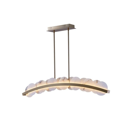 Lamer Lighting Snowflake Alabaster Linear Chandelier - Background Shot