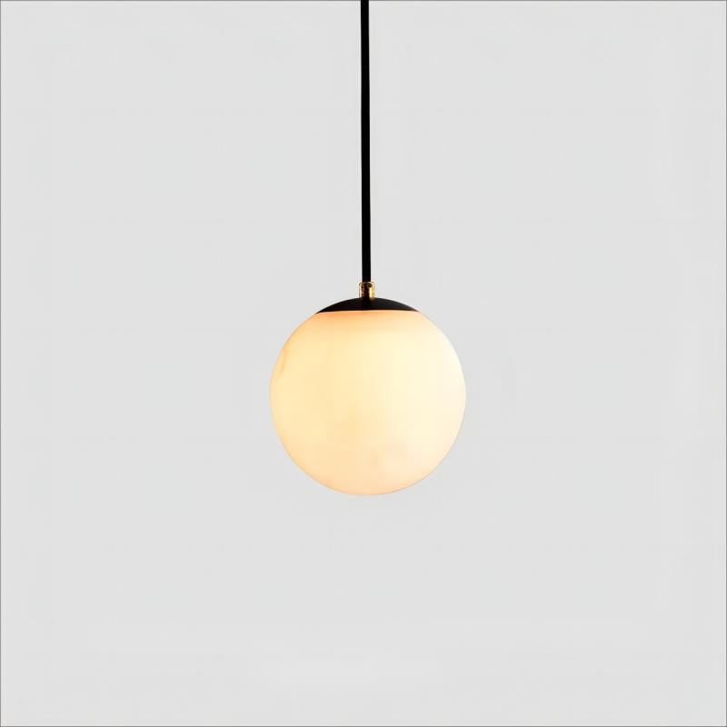 Lamer Lighting Lumina Alabaster Modern Round Chandelier - Background Shot