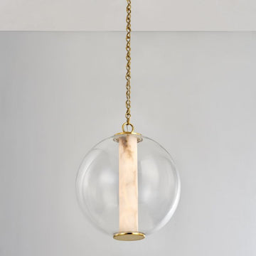 Lamer Lighting Alabaster Aura Globe Pendant - Background Shot