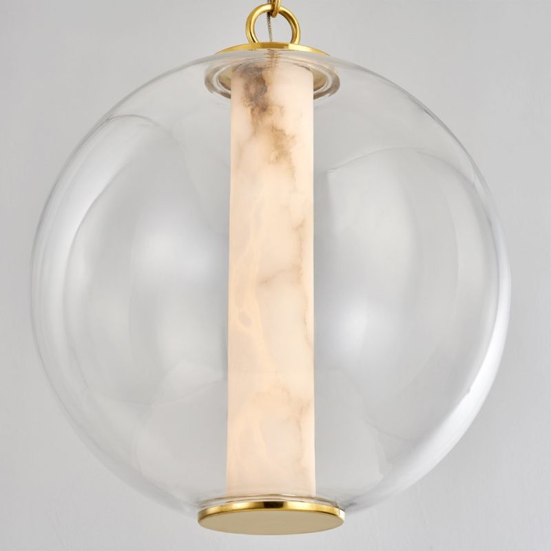 Lamer Lighting Alabaster Aura Globe Pendant - Background Shot