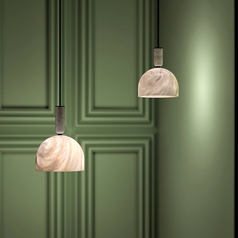 Lamer Lighting Alabaster Orb Modern Pendant Light - Background Shot